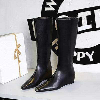 Botas Bigtree Diseño Punta Mujer Botas Altas hasta la Rodilla de Diseñador Fiesta Calle Botines Largos Tacones de Cuña Zapatos Mujer