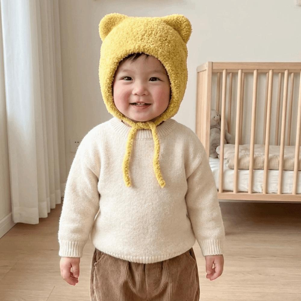 Solid Color Winter Baby Hat Breathable Toddler's Knitted Hat Baby Beanie Cap Photography Props