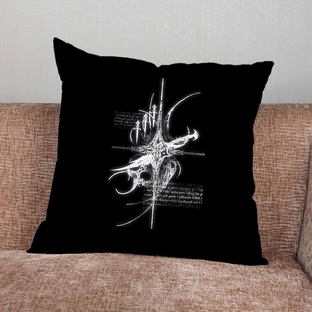 Cyber Sigil Cross Goth Pillow Case For Home Bedroom Car Office Decoration Living Room Sofa Cushion Cover Suitable