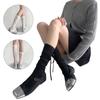 Solid Color Middle Tube Cotton Socks Women Cute Ribbon Bowknot Back Calf Socks