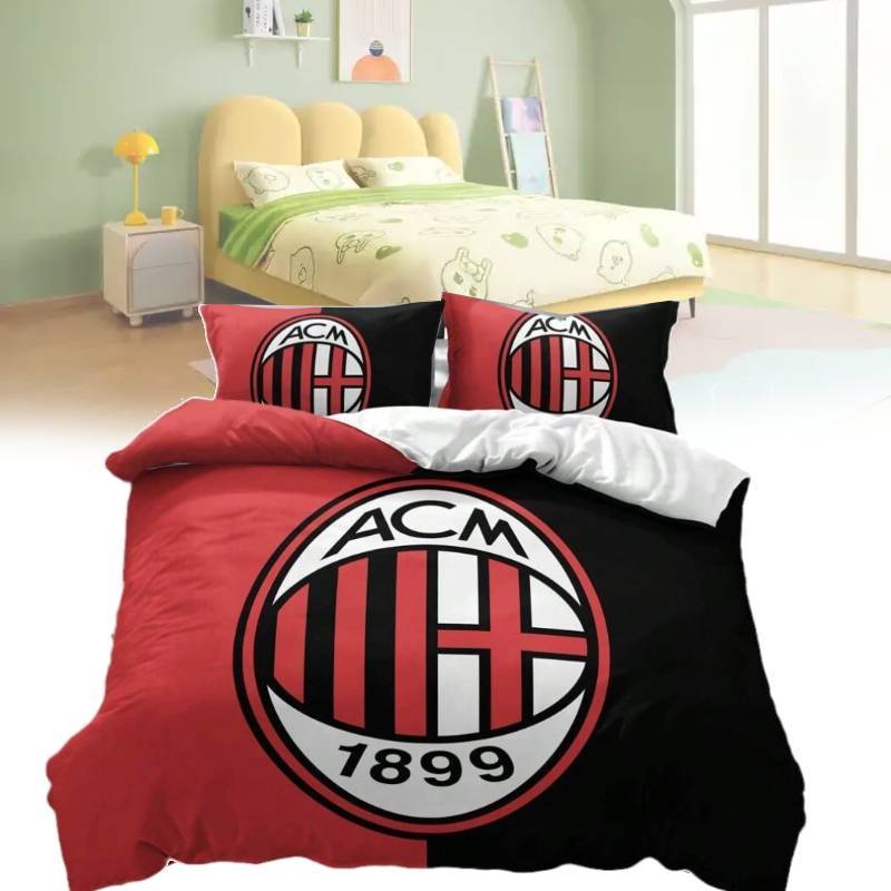 Logo Printed Team Series Three Piece Bedding Set Suitable For Daily Bedroom Use