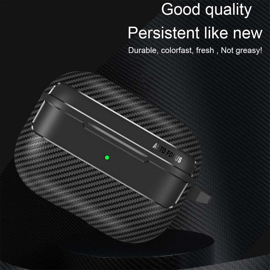 CCSmall for Apple AirPods Pro 3 Case with Carabiner Fiber Black