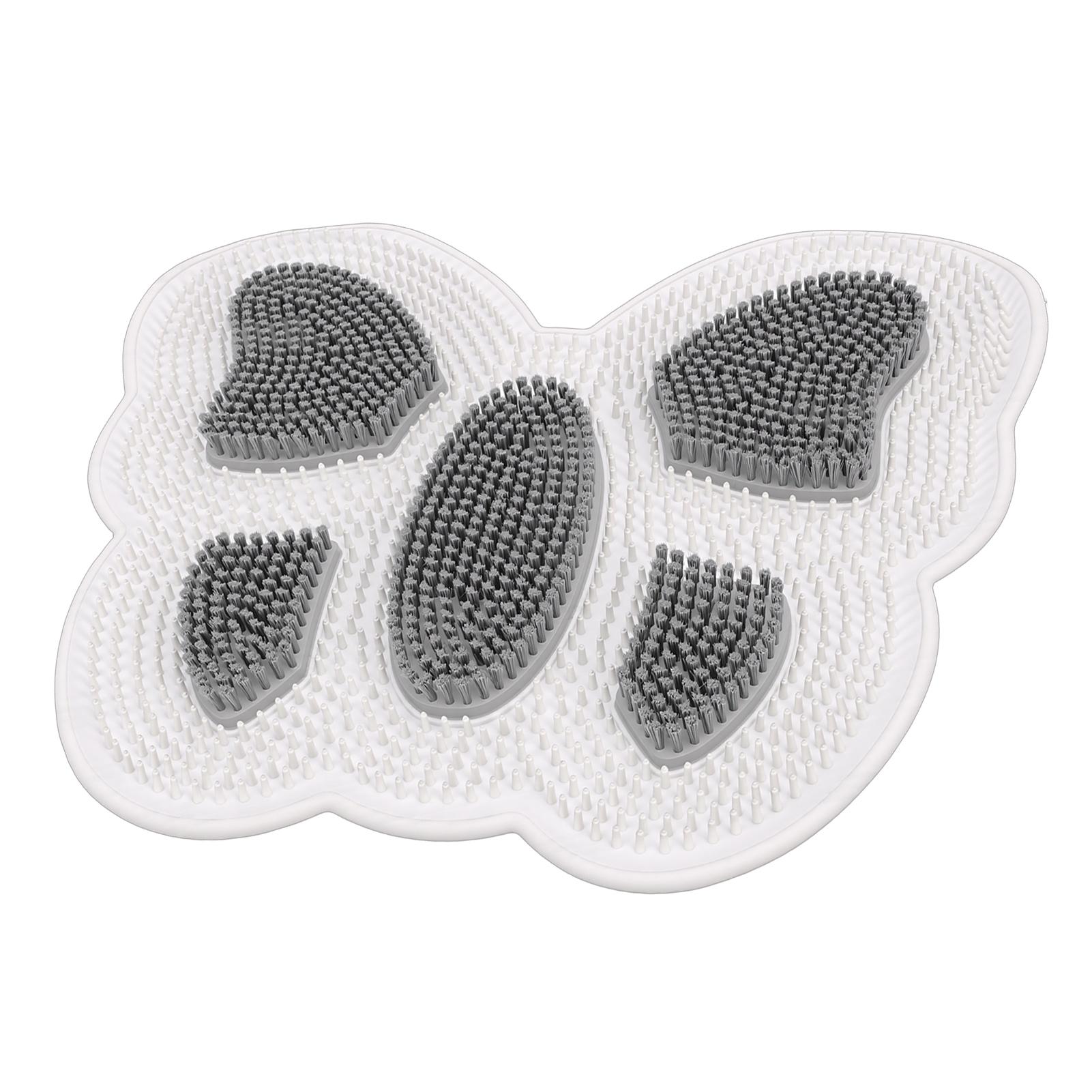 Shower Foot Scrubber Mat Back Washer Exfoliating Bath Wash Pad Wall Mounted Slip Suction Cups