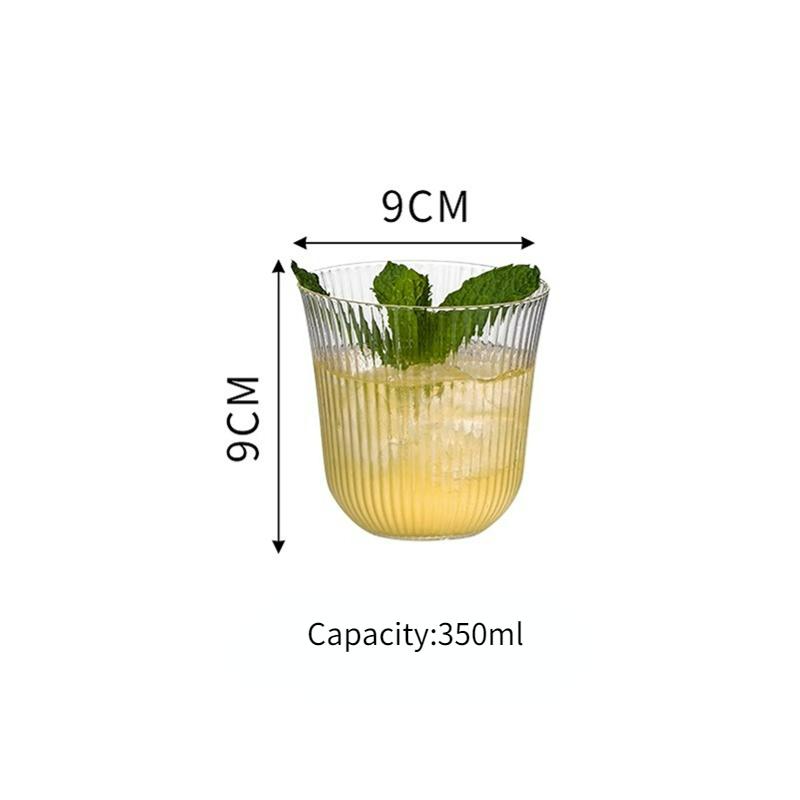 

Simple Vertical Grain Glasses Cup Creative Cocktail Glass Long Drink Cups Light Colin Cup Drinkware Bar Accessories 350-500ml