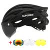 Superide Ultalight Cycling Helmet With Magnetic Googles & Sun Visor Men Women In-Mold Road Bike Mtb Bicycle Helmet