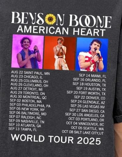 Retro Benson Boone Tshirt Tour Album Music Tshirt Unisex Pure Cotton Allseason Streetwear Base Layer Graphic T Shirts