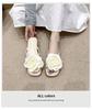 Flat bottom flower non-slip fairy wind super fire cool slippers women summer wear fashion 2025 new seaside beach shoes