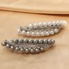 Lady Spring Clip Pearl Single-strand Hairpin Ponytail Clip