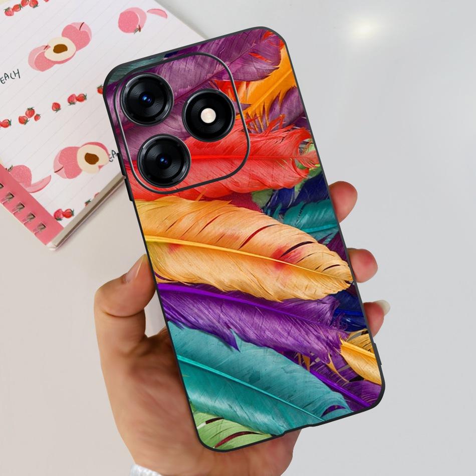 Phone Case For Tecno Spark 10 10C 2023 Fashion Flower Cat Butterfly Soft Silicone TPU Cases For Tecno Spark10 Spark10c KI5q KI5k