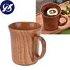 280ml Wooden Mug Cup with Handle Jujube Wood for Office Tea Coffee Water Wine Wsky