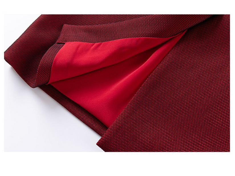 Elegant Wine Red Bodycon Dress with Water Drop Neck for Mother-in-law At Wedding Banquet