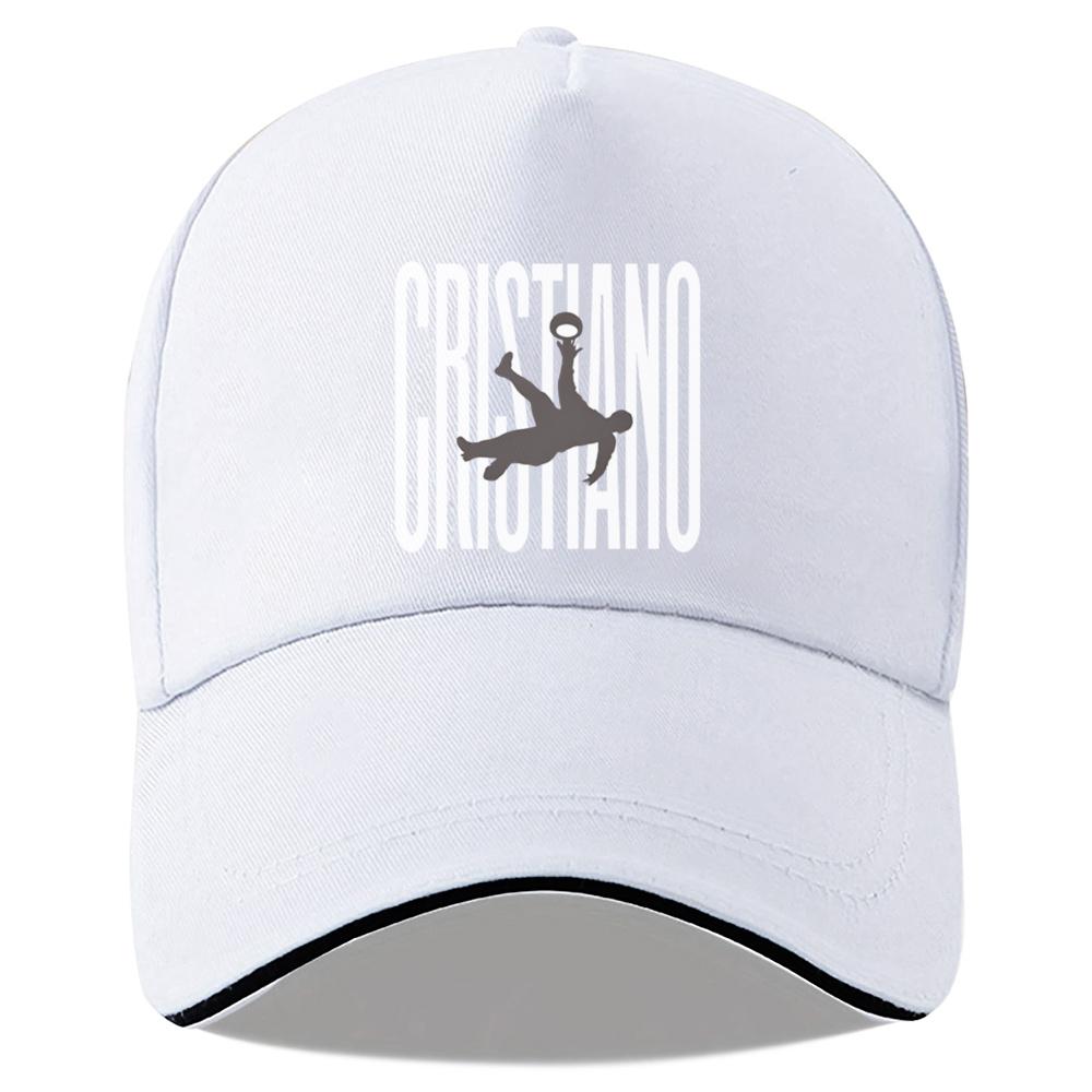 1Pc Cristiano Silhouette Logo Baseball Cap - Lightweight Adjustable Snapback Hat, With Cristiano Lettering, All-Season