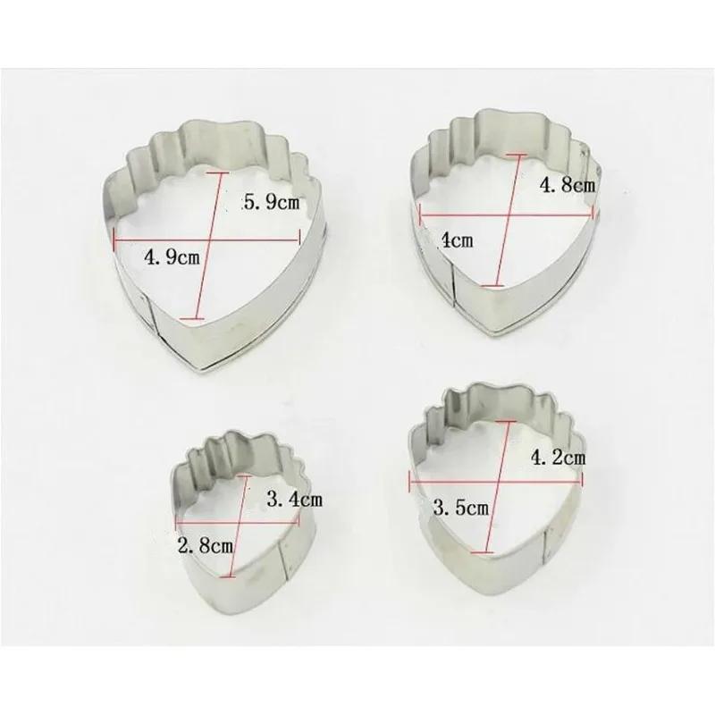 4pcs Stainless Steel Cake Baking Tool Mold Peony Cake Gummies Plunger Knife Decoration Mold Kitchen Tool Wholesale