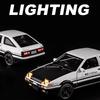 1:36 Scale Ae86 911 Alloy Diecast Model Toys Cars Doors Opened With Sound Light Pull Back Miniature Vehices Children's Toy Gifts