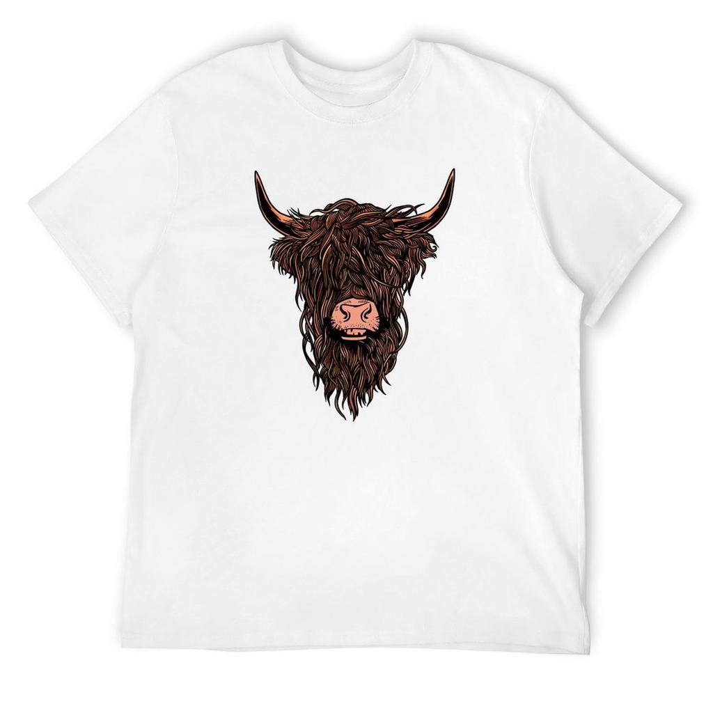 Highland Cattle T-Shirt Shirts Graphic Tee Customs Design Your Own Men's T-shirt