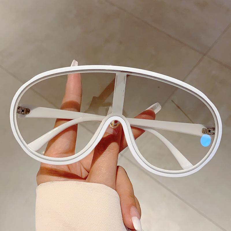 Oversized Fashion Sun Glasses  Women New Mirror Sports Goggle for Outdoor Cycling Trendy Stylish Brand Design Shades