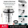 All-Copper Universal Washing Machine Faucet Adapter with Inlet Hose and 46-Point Stop Valve