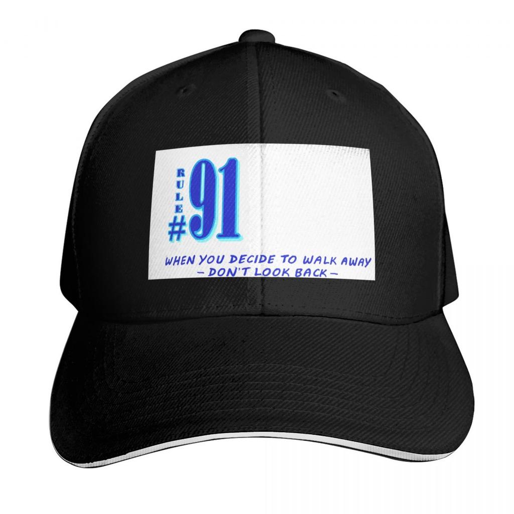 Gibbs Rule 91 Baseball Cap Snapback Flat Bill Strapback Dad Hat Six Panel Structured Crown