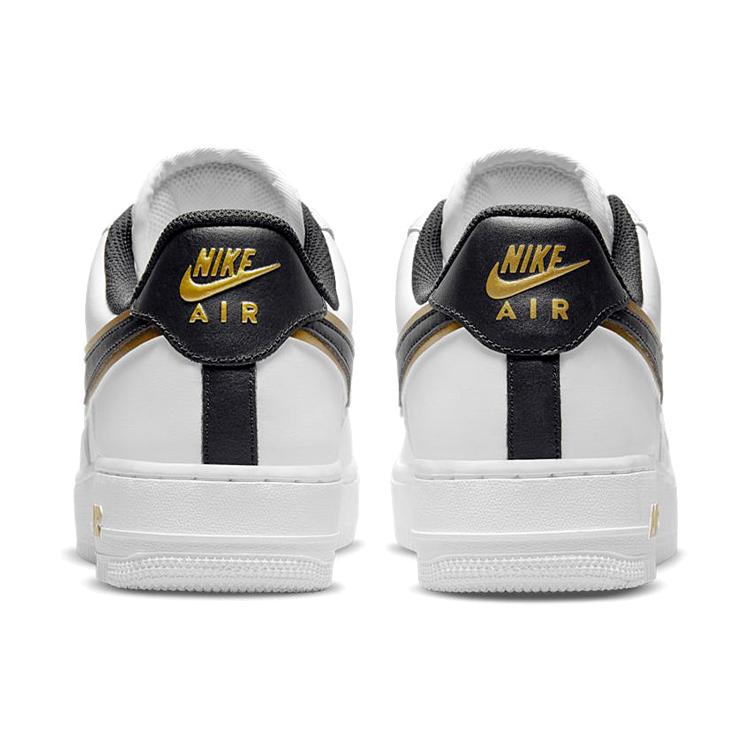 Nike Air Force 1 '07 LV8 'Metallic Swoosh Pack - White Metallic Gold' (Unisex) White / Black / Metallic Gold Skateboard Shoes DA8481 100