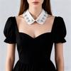Stylish False Collar with Shimmering Beads Decorative Lapel Collar for Women Girl Evening Business and Casual Outings