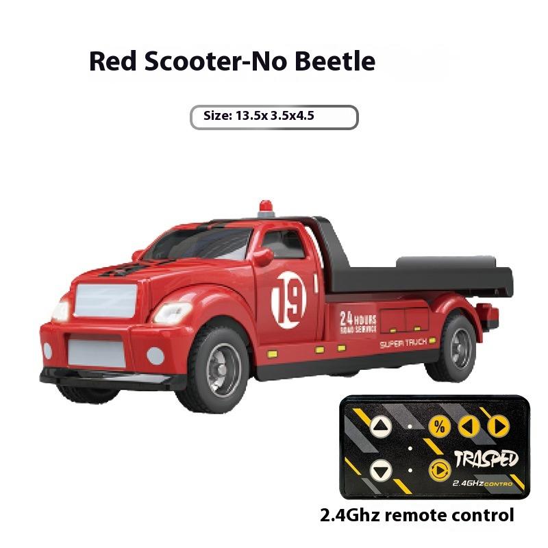 1/64 Mini Remote Control Car Pickup Truck Trailer Set Mobile Phone Remote Control Model Alloy Children'S Toy Car Holiday Gift
