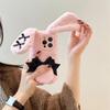 For IPhone17 16 Pro Max 15 14 13 12 11 Bow Tie Maid Bunny Plush Phone Case Fall Winter Cute Phone Protective Jacket