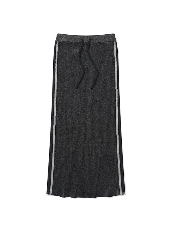 Kirsh Garment Knit Long Skirt [Charcoal]