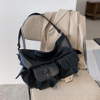Sacs Messager d'École en Cuir PU pour Dames Sac Grande Capacité Sacs Décontractés pour Femmes Sacs à Bandoulière