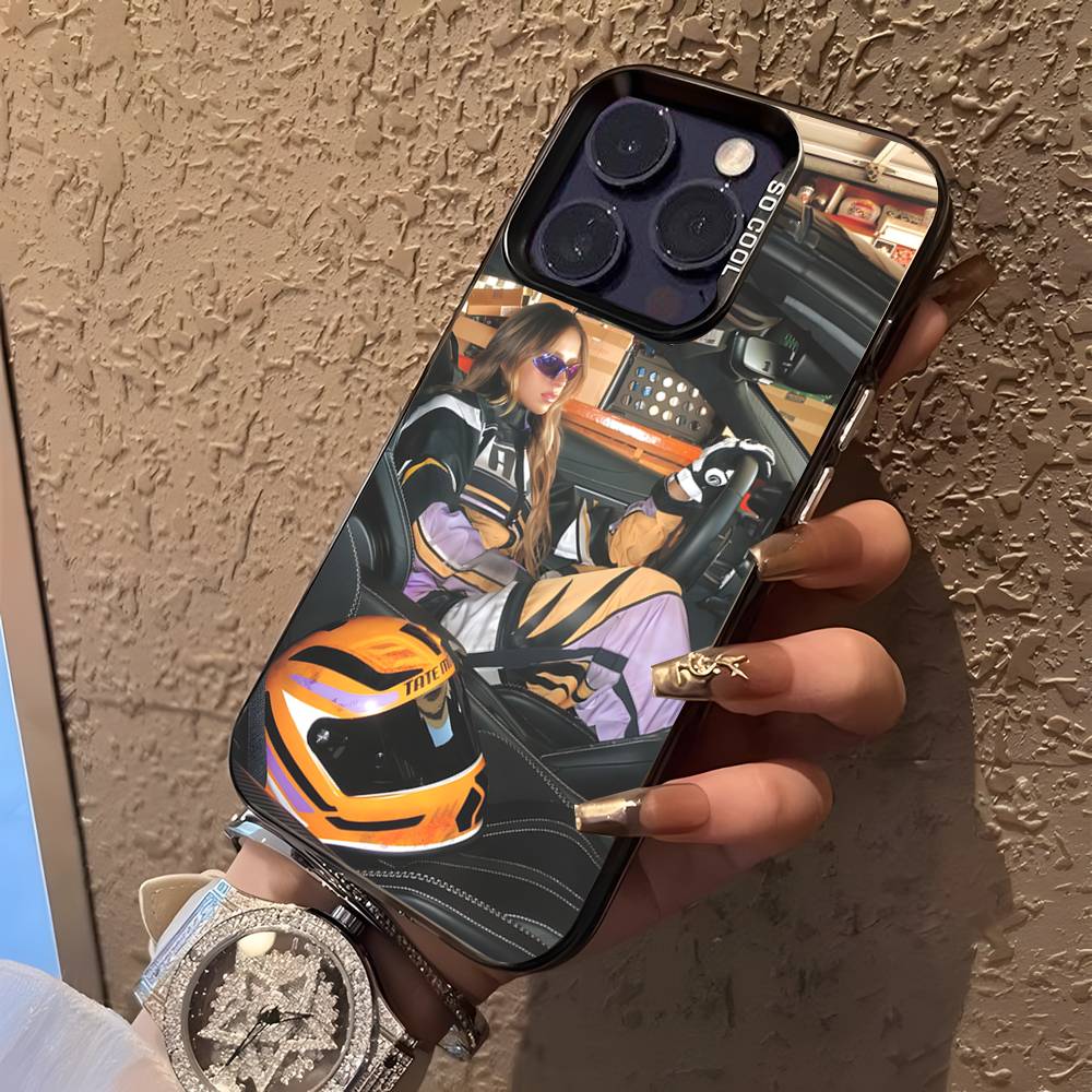 Tate Mcrae So Close To What För iPhone 17,16,15,14,13,12,11,Mini,Pro,E,SE4,XS,MAX Svart Godis Matt Fodral