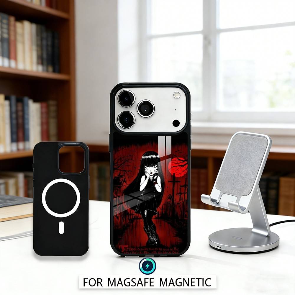 Cat E-Emily The Strange Phone Case For iPhone17,16,15,14,13,12,Pro,Max,Magnetic For Magsafe Wireless Charging