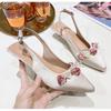French Niche Fairy High Heels Bag Head Sandals Women's Shoes 2025 New Summer New Chinese Pointed Single Shoes