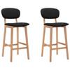 Day and Night - Day and Night Kitchen Stools 2 Units Black Fabric