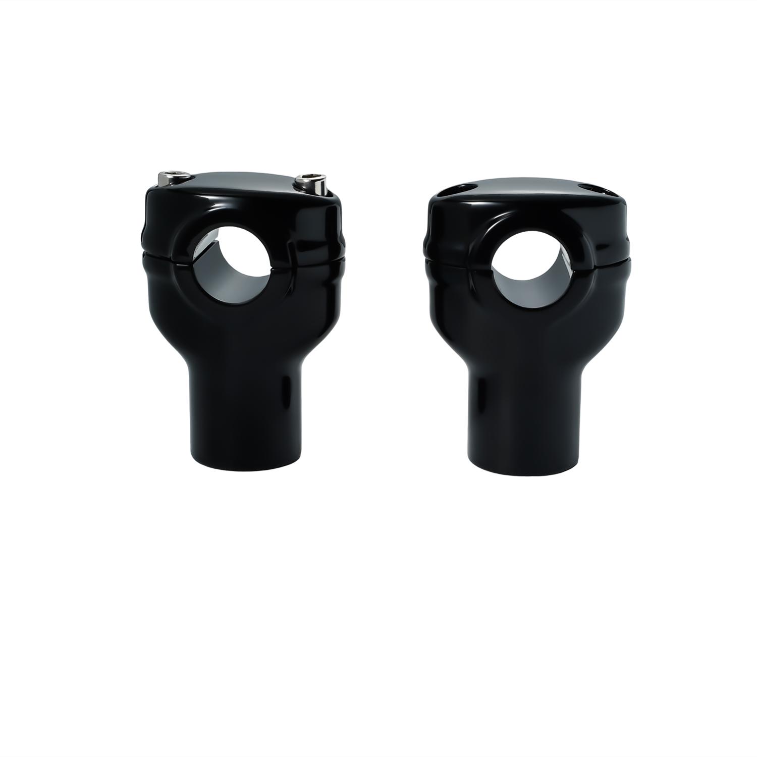 25mm 1 Handlebar Riser Mount Clamp Triple Tree Mount Fit Harley Motorcycle Spacers O.D. 38mm Gloss Black 3 inch
