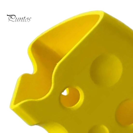 Novelty Gifts for Coworkers Cheese Shape Storage Box, Cute Yellow Plastic Organizer, 3D Printing Decorative Key Holder Entryway Creative Ornament Home
