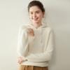 Women's Cashmere Hooded Ribbed Pullover - Autumn/Winter Fashion Knitwear