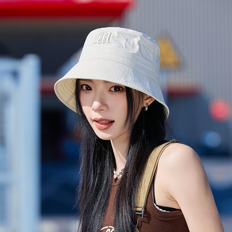 Women's Bucket Hat Spring Summer Hats For Women Men Embroidered Letter Sunscreen Sunshade Quick Dry Fisherman Cap Travel Outdoor