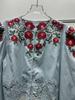 2026 French Niche Spring/Summer 3D Floral Lace Ruffle Top & High-Waist Skirt