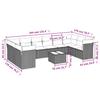 Vidaxl 11-Cz. Set da Giardino, Cuscini Rattan Nero Pe