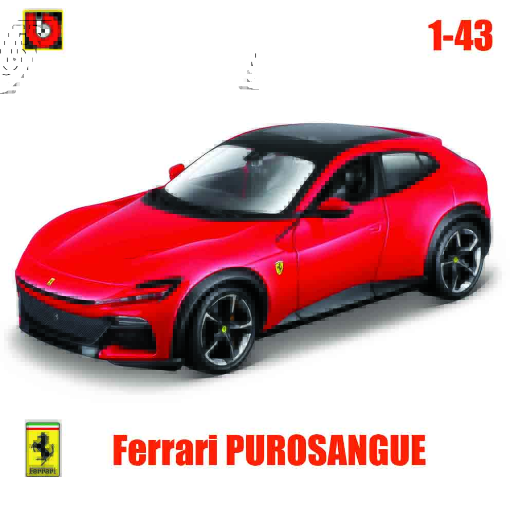 Bburago 1:43 Styles multiples Collection Ferrari Purosangue MONZA SP2 ROMA 250 Rossa 458 488 GTB F40 ENZO Jouet Modèle de voiture moulé sous pression