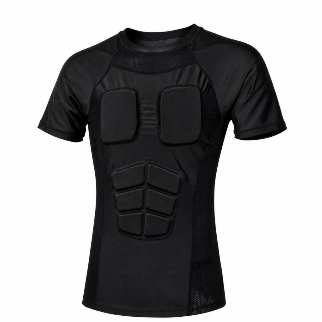 Padded Compression Shirt Elastic Top Lightweight for Athletes