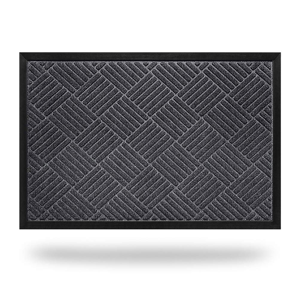 CORFEEL Indoor/Outdoor Dirt-Trapping Doormat, Gray, 43 X 74 Cm