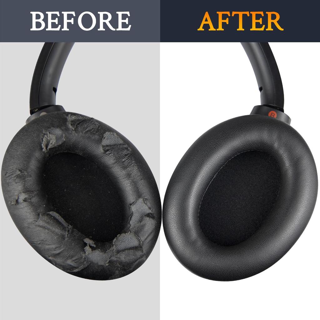 SOULWIT Ear Pad + Headband Set for Sony WH-1000XM3 (WH1000XM3) Over-Ear Headset Replacement Kit - Headphone Replacement Pads, Anti-Deterioration Cushi