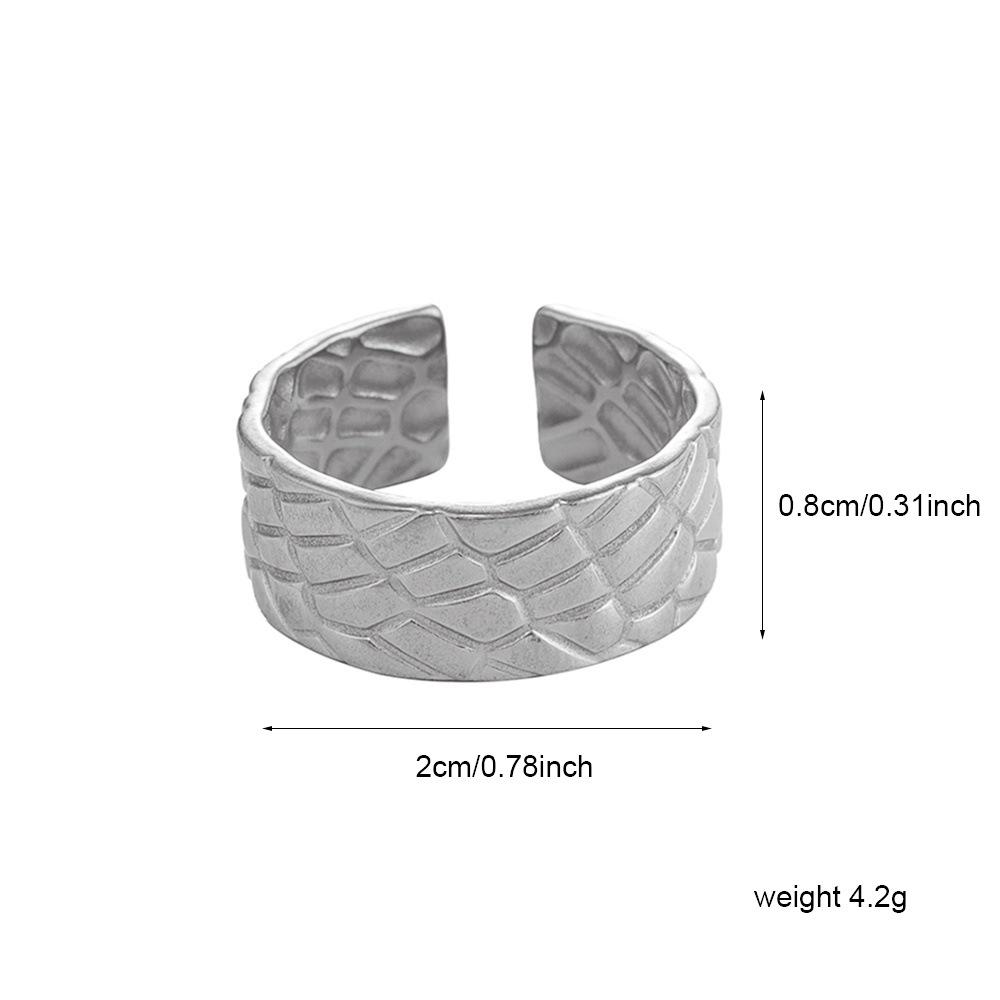 Minimalist Open Rhombus Stainless Steel Ring - Elegant, Non-Fading Women s Titanium Design