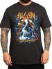 Sullen Herren Hysterie Kurzarm Premium T-Shirt Tattoo Stil Totenkopf T-Shirt