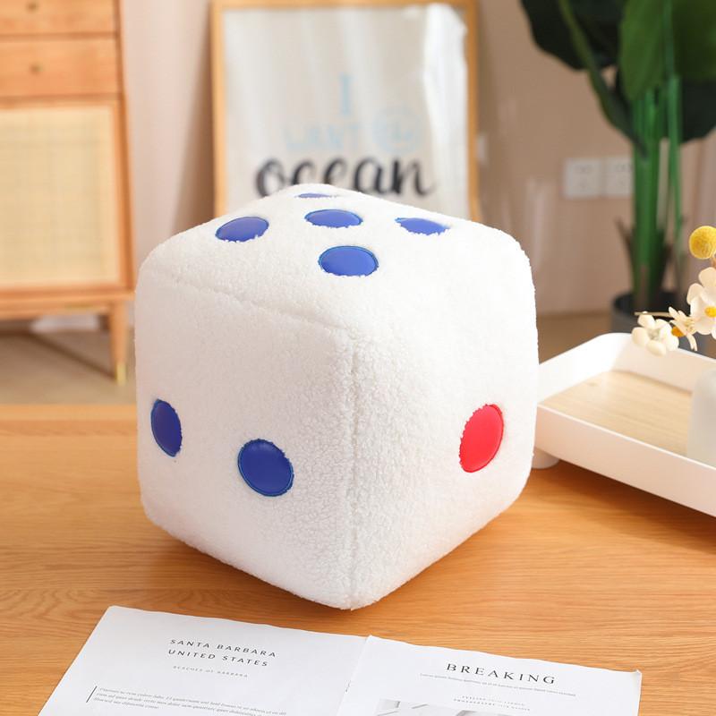 Dice Toy Plush Cartoon Stuffed Doll Cushion Home Decoration Cute Gifts Kids