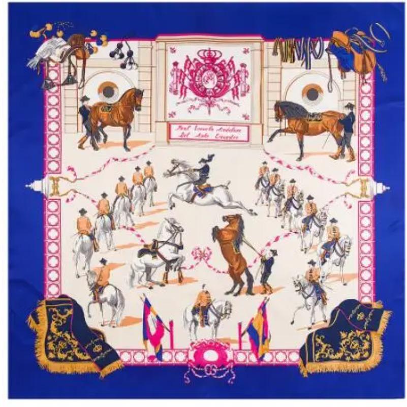 New Twill Silk Scarf Square Scarf Bandana Horse Printing Winter Scarf for Women Shawls Luxury Brand Silk Scarves Wrap D705
