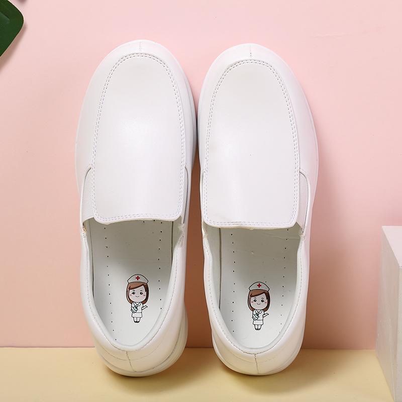 Height increase shaking sole nurse spring and autumn little white shoes platform women's shoes women's small leather shoes