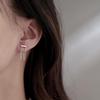 Elegant Single-Strand Tassel Stud Earrings for Women, Korean INS Style, Designer, 925 Silver Needle