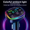 Dual Usb Type-C Car Charger Fm Transmitter Wireless Mp3 Music Tf Card U Disk Aux Player Usb-C Pd Fast Charging Hands Free