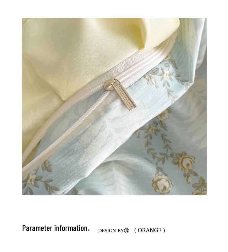 Spring/Summer Small Floral Lace Bedspread Set: 4-Piece, Skin-Friendly, Soft Imitation Cotton for Single Bed